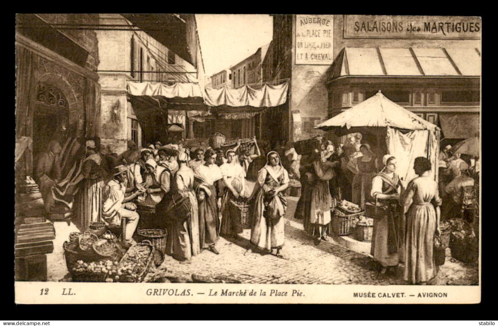 84 - AVIGNON - LE MARCHE DE LA PLACE PIE - TABLEAU DE GRIVOLAS - Avignon