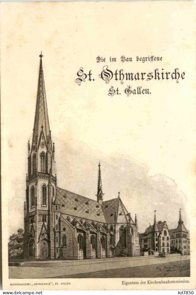 St. Gallen - Im Bau Begriffene St. Othmarskirche - Saint-Gall