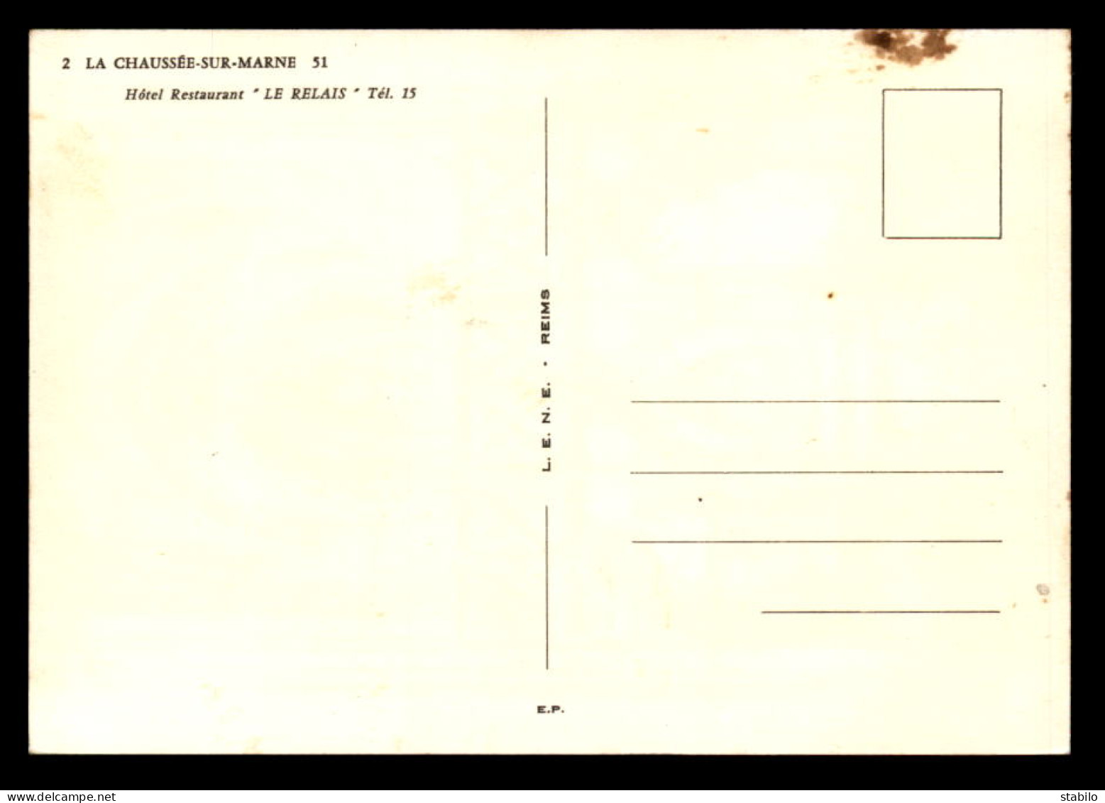 51 - LA CHAUSSEE-SUR-MARNE - HOTEL RESTAURANT LE RELAIS - Otros & Sin Clasificación