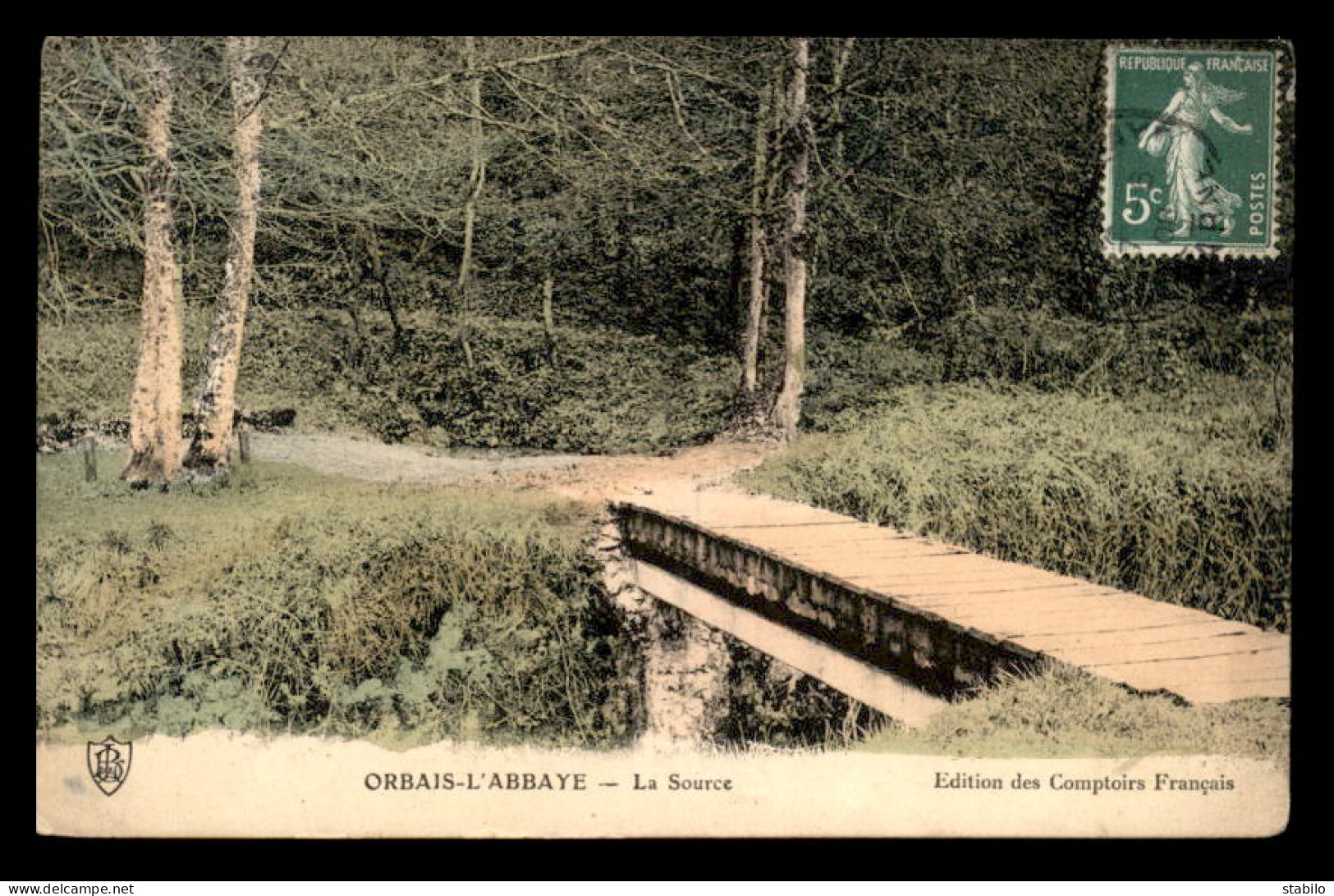 51 - ORBAIS-L'ABBAYE - LA SOURCE - CARTE COLORISEE - EDITION DES COMPTOIRS FRANCAIS - VOIR ETAT - Autres & Non Classés