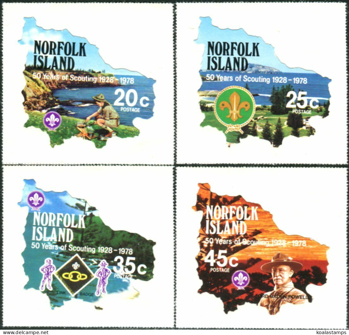 Norfolk Island 1978 SG209-212 Scouts Set MNH - Norfolk Island