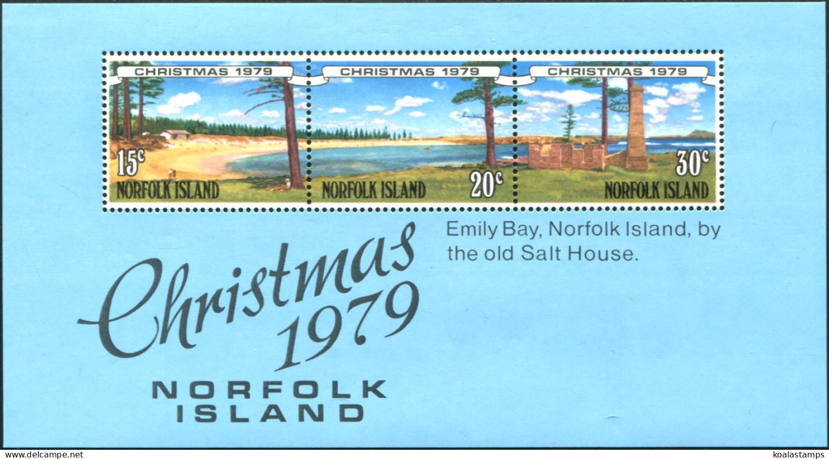 Norfolk Island 1979 SG233 Christmas Views Strip MS MNH - Norfolkinsel