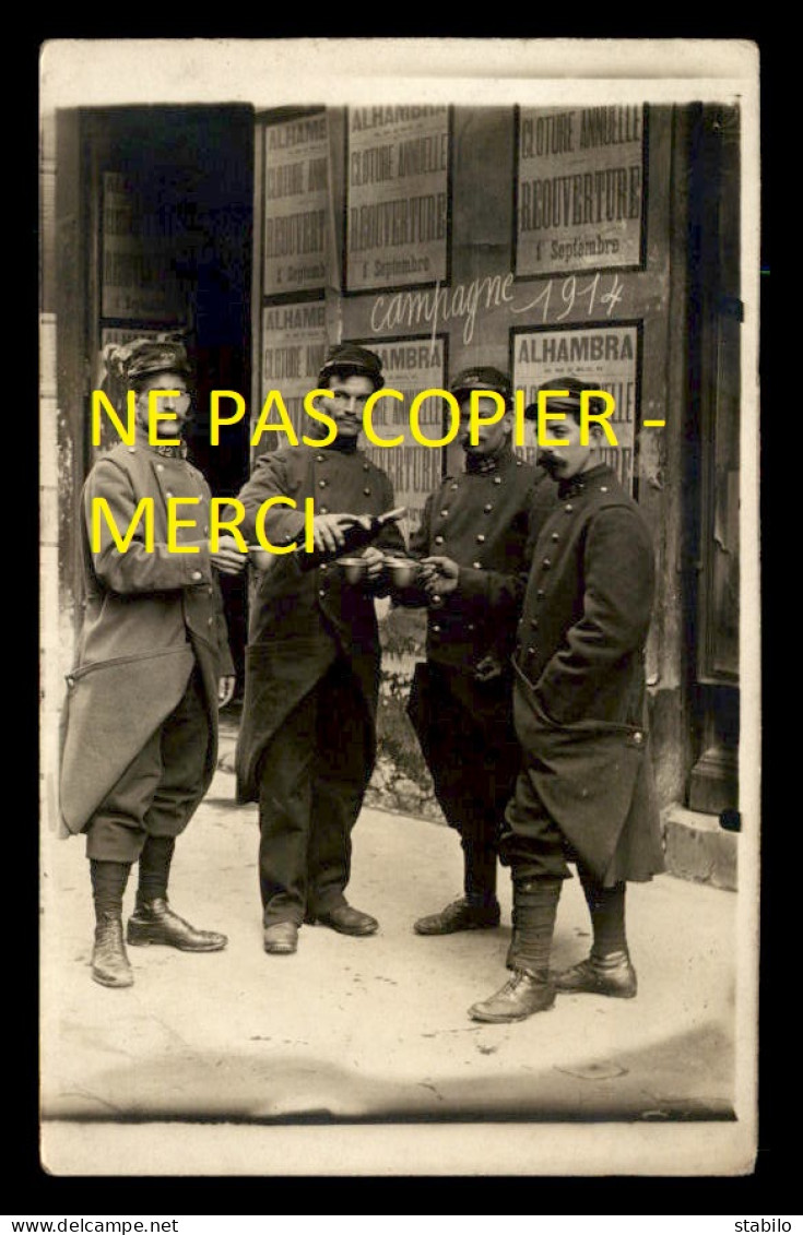 75 - PARIS 11EME - SOLDATS - ALHAMBRA  50 RUE DE MALTE - GUERRE 14/18 - 22 SUR LES COLS - CARTE PHOTO ORIGINALE - Paris (11)