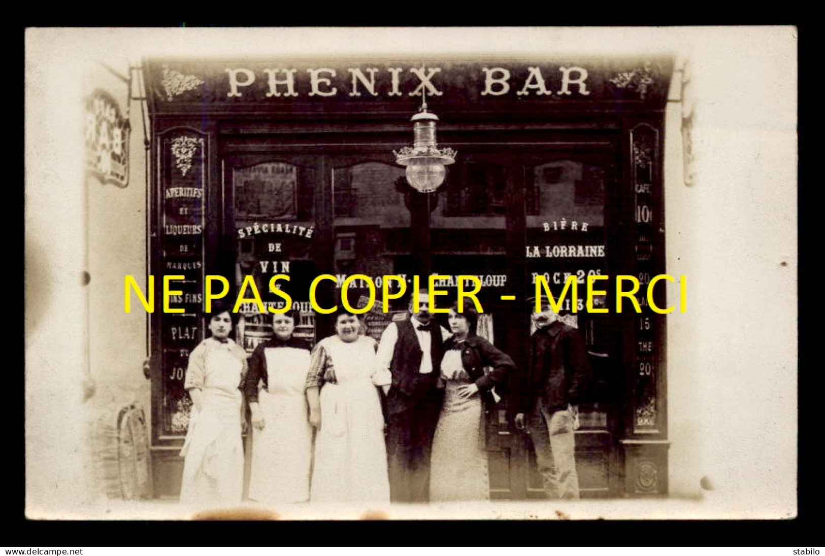 75 - PARIS 11EME - 135 BOULEVARD MENILMONTANT - PHENIX BAR - MAISON CHANTELOUP - CARTE PHOTO ORIGINALE - VOIR ETAT - Arrondissement: 11