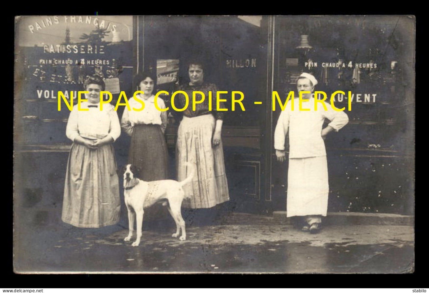 75 - PARIS 17EME - AVENUE DE ST-OUEN - BOULANGERIE MILLON - ALMANCH HACHETTE 1900 - CARTE PHOTO ORIGINALE - Distrito: 17