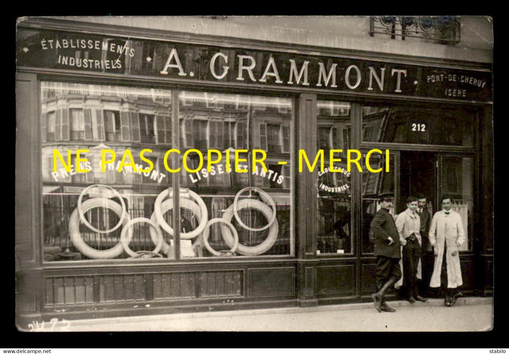 75 - PARIS 17EME - ALEX GRAMMONT PNEUMATIQUES ET CAOUTCHOUC 212 BLD PEREIRE ACTUEL GOLF PLUS - CARTE PHOTO ORIGINALE - Arrondissement: 17