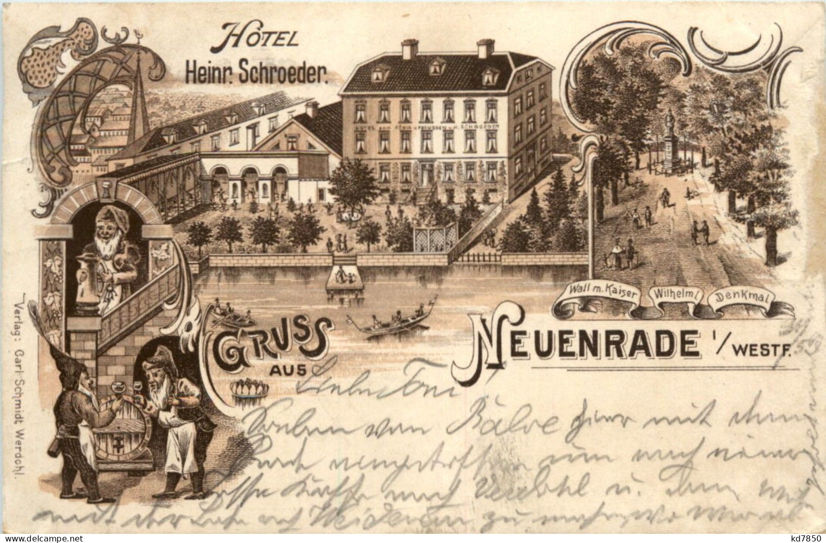 Gruss Aus Neuenrade - Litho Hotel Schroeder - Otros & Sin Clasificación