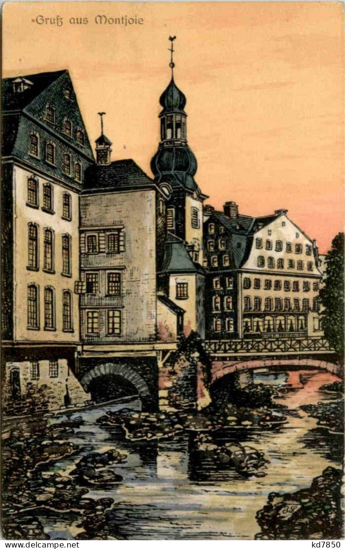 Gruss Aus Montjoie - Künstlerkarte - Monschau