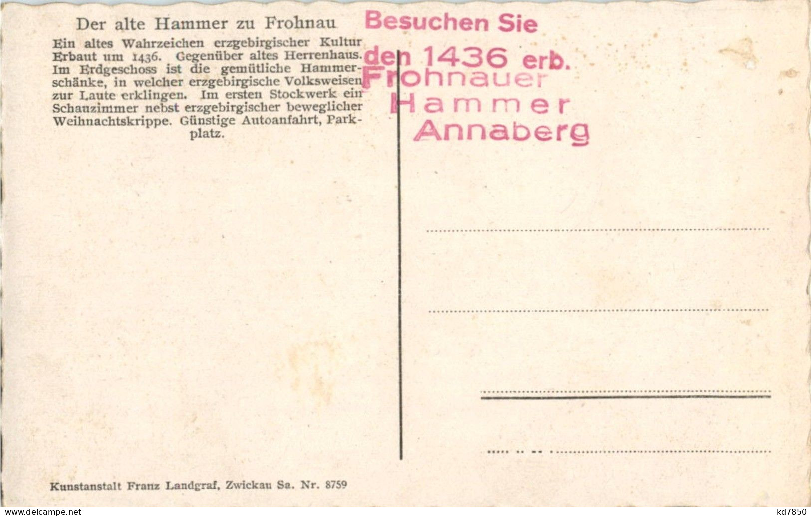 Der Alte Hammer Zu Frohnau - Annaberg-Buchholz