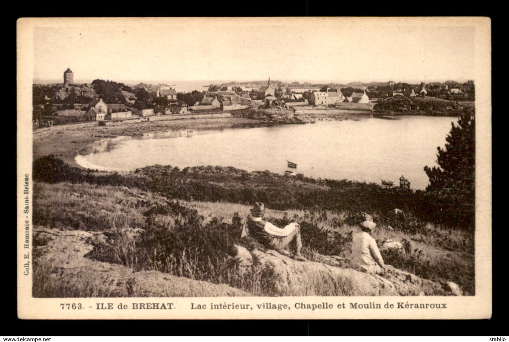 22 - ILE DE BREHAT - LE LAC INTERIEUR ET LE VILLAGE - Ile De Bréhat