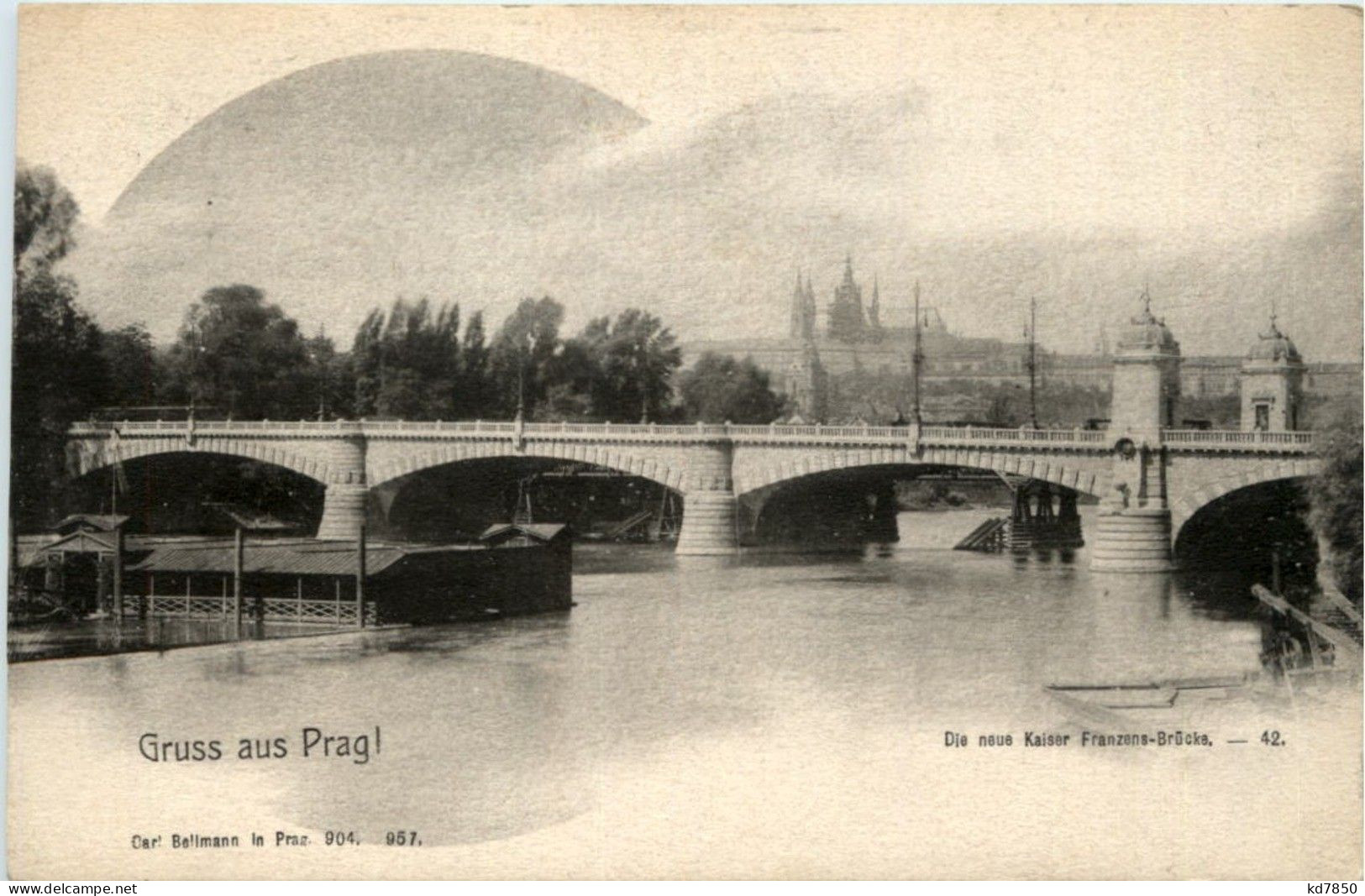 Gruss Aus Prag - Neue Franzens Brücke - Czech Republic