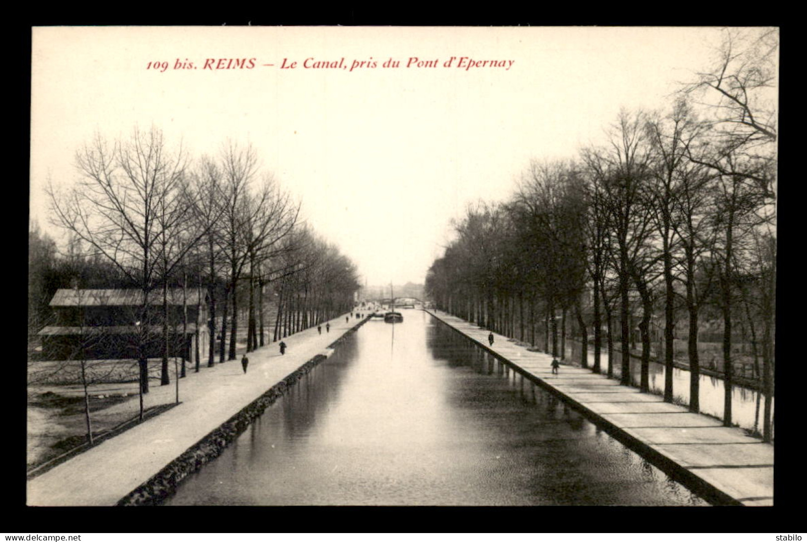 51 - REIMS - LE CANAL PRIS DU PONT D'EPERNAY - PENICHES - Reims