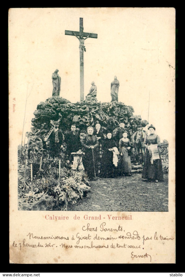 55 - GRAND-VERNEUIL - LE CALVAIRE - SOUVENIR DU JUBILE 1901 - EDITEUR W. BIEDE - Sonstige & Ohne Zuordnung