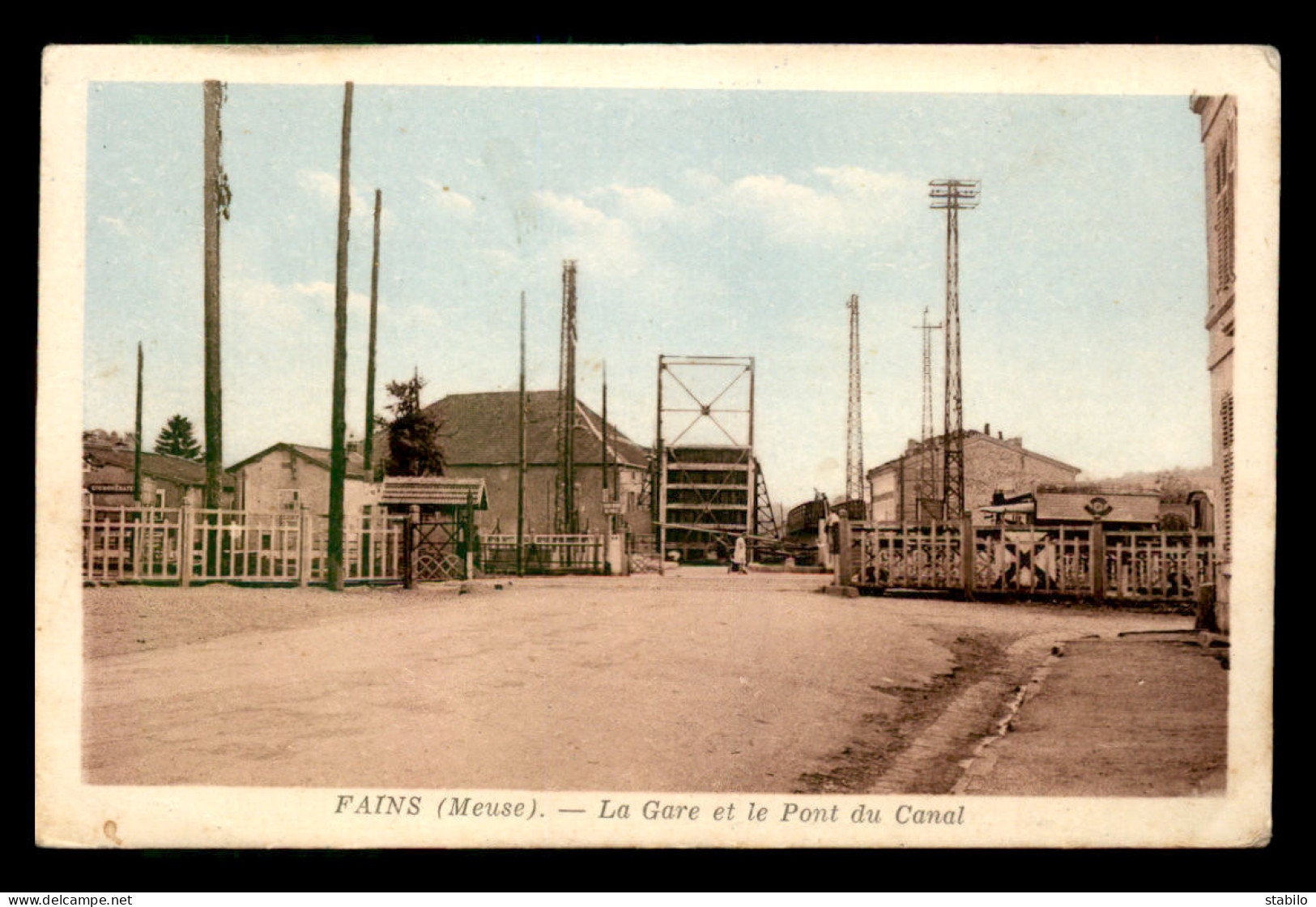 55 - FAINS-LES-SOURCES - LA GARE DE CHEMIN DE FER LE LE PONT DU CANAL - EDITEUR RENE GEORGES - Other & Unclassified