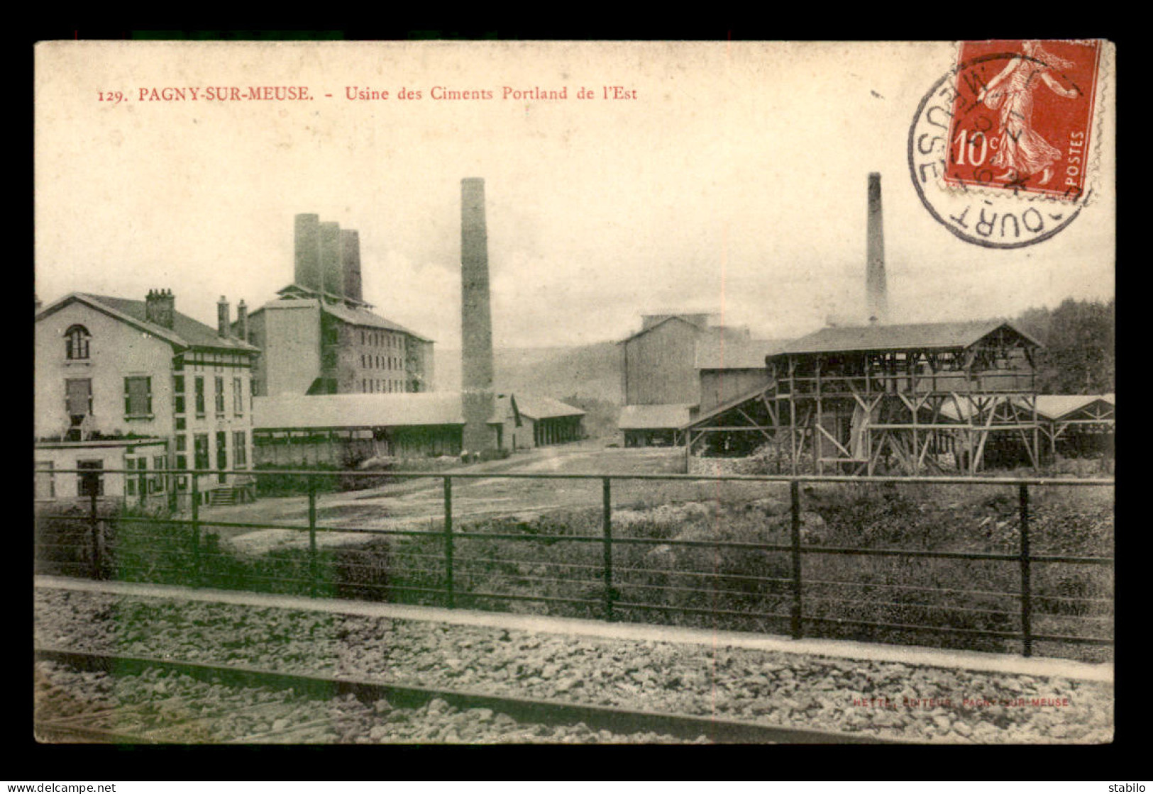 55 - PAGNY-SUR-MEUSE - USINE DES CIMENTS PORTLAND DE L'EST - EDITEUR HETTE - Sonstige & Ohne Zuordnung