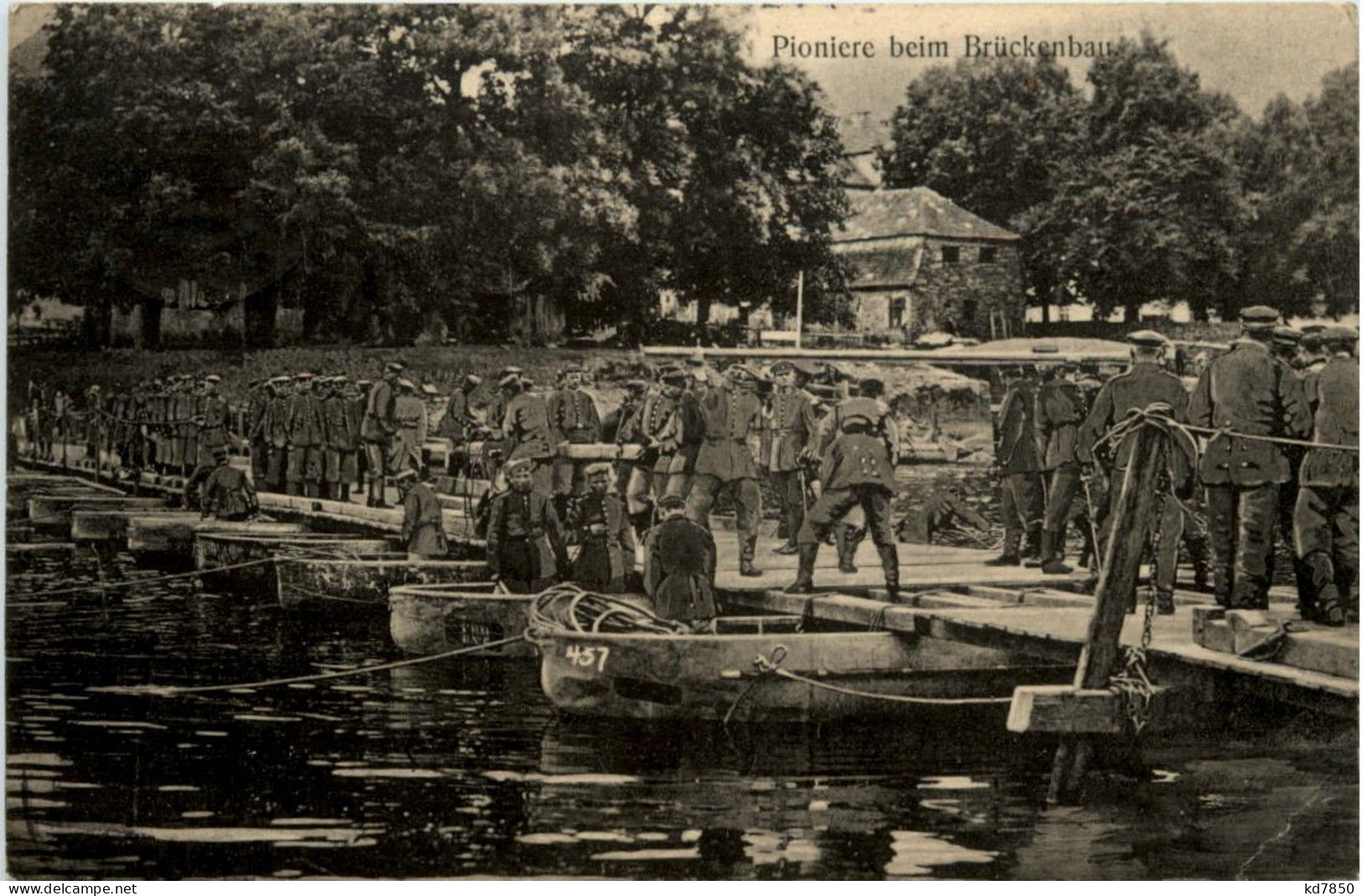 Pioniere Beim Brückenbau - Guerre 1914-18