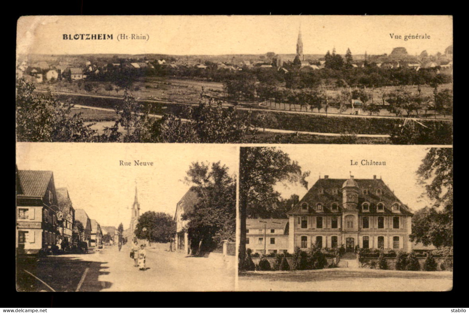 68 - BLOTZHEIM - VUE GENERALE - RUE NEUVE - LE CHATEAU - VOIR ETAT - Sonstige & Ohne Zuordnung