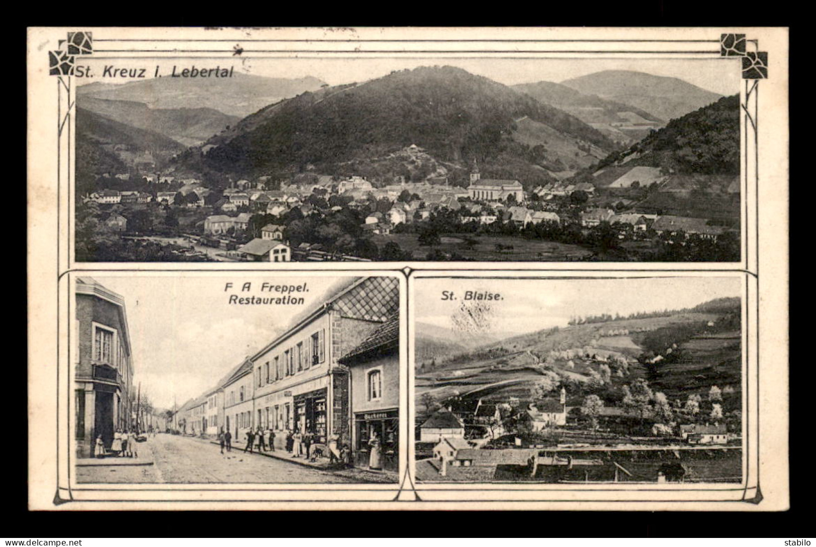 68 - STE-CROIX-AUX-MINES - ST-KREUZ - RESTAURATION F.A. FREPPEL - ST-BLAISE - Autres & Non Classés