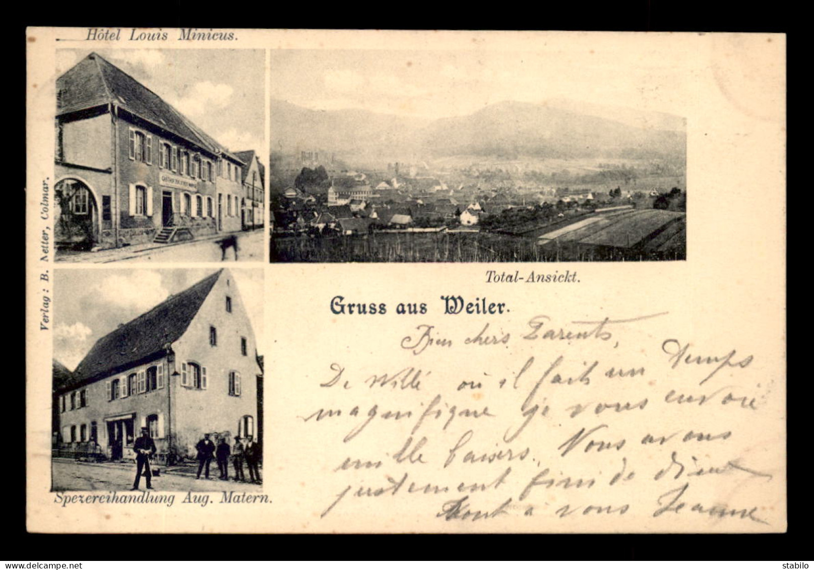 68 - WILLER - WEILER - HOTEL LOUIS MINICUS - SPEZERCIHANDLUNG A. MATERN - Other & Unclassified