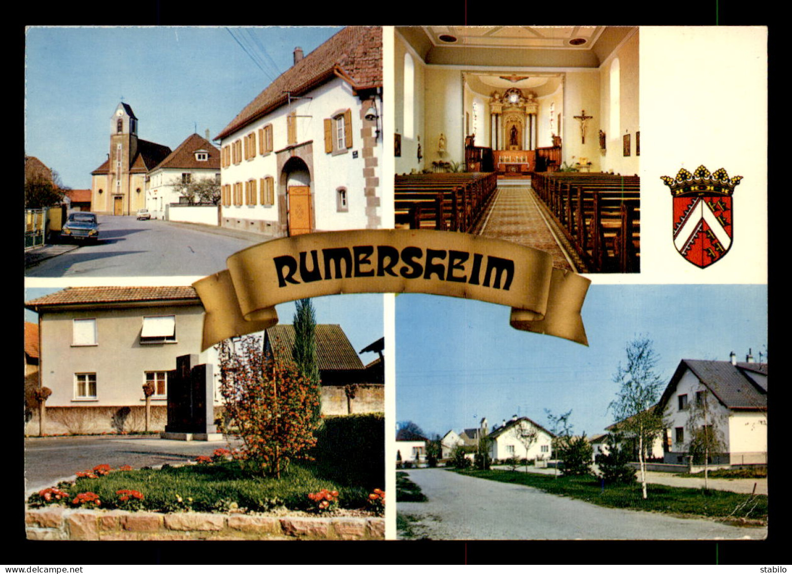 68 - RUMERSHEIM - MULTIVUES ET BLASON - Autres & Non Classés