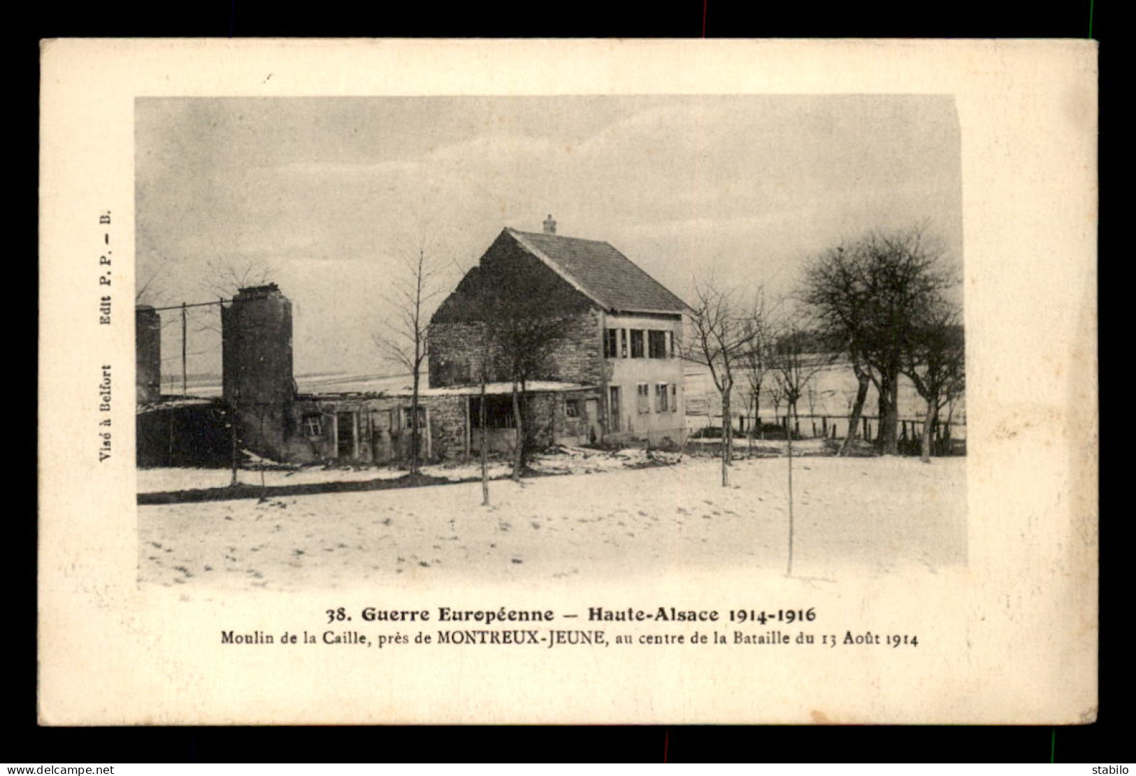 68 - MOULIN DE LA CAILLE PRES DE MONTREUX-JEUNE - CENTRE DE LA BATAILLE DU 13 AOUT 1914 - Andere & Zonder Classificatie