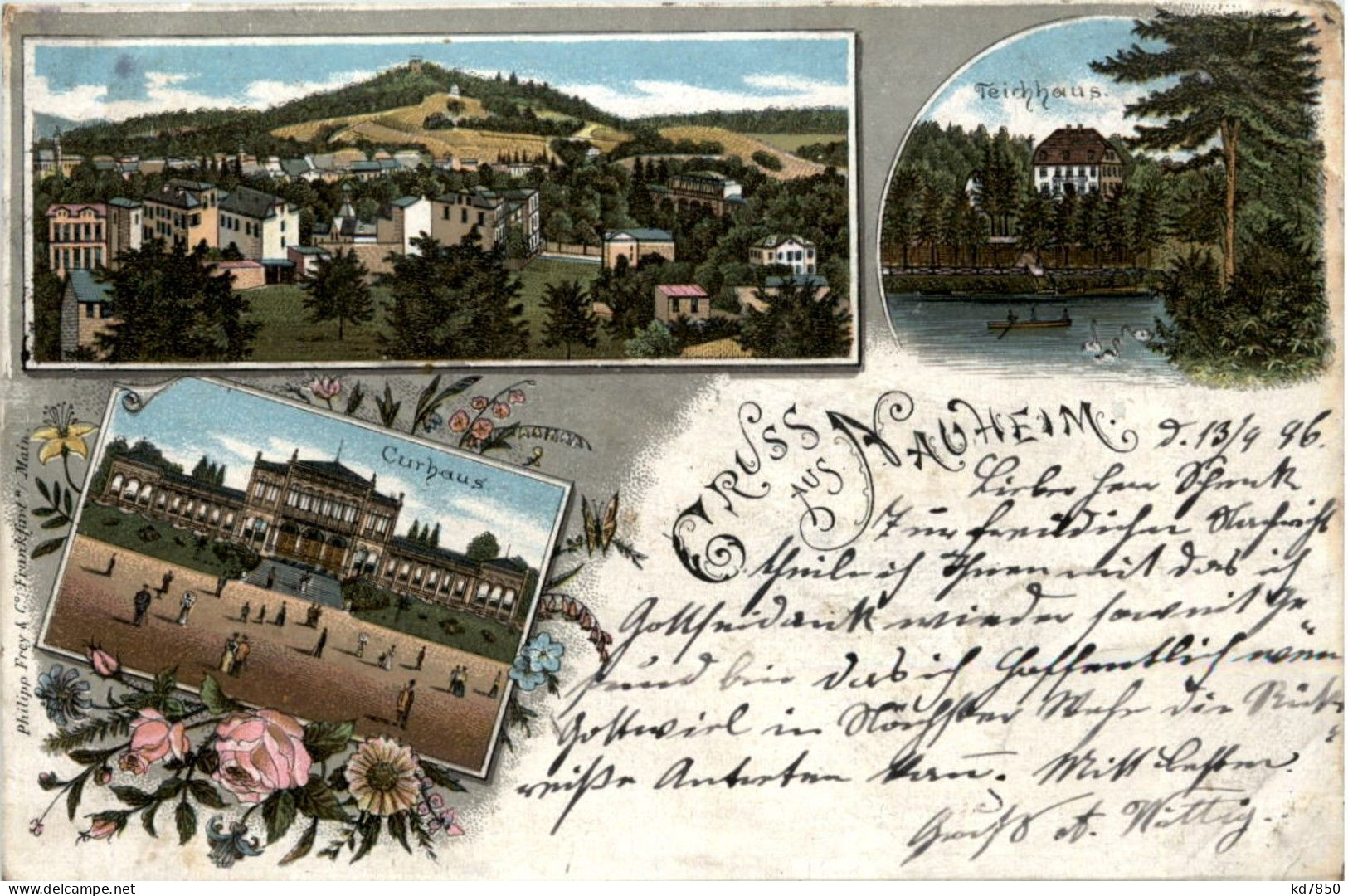 Gruss Aus Nauheim - Litho 1896 - Bad Nauheim