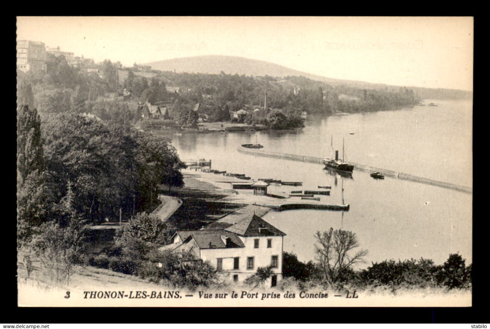 74 - THONON-LES-BAINS - VUE SUR LE PORT PRISE DES CONSISES - Thonon-les-Bains