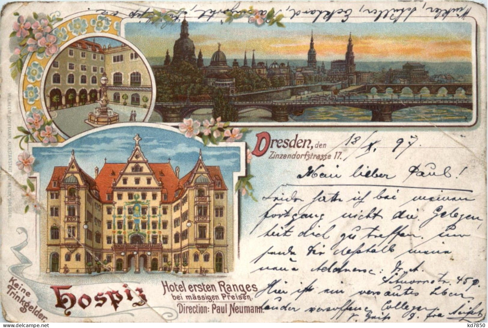 Dresden - Hospiz - Litho - Dresden