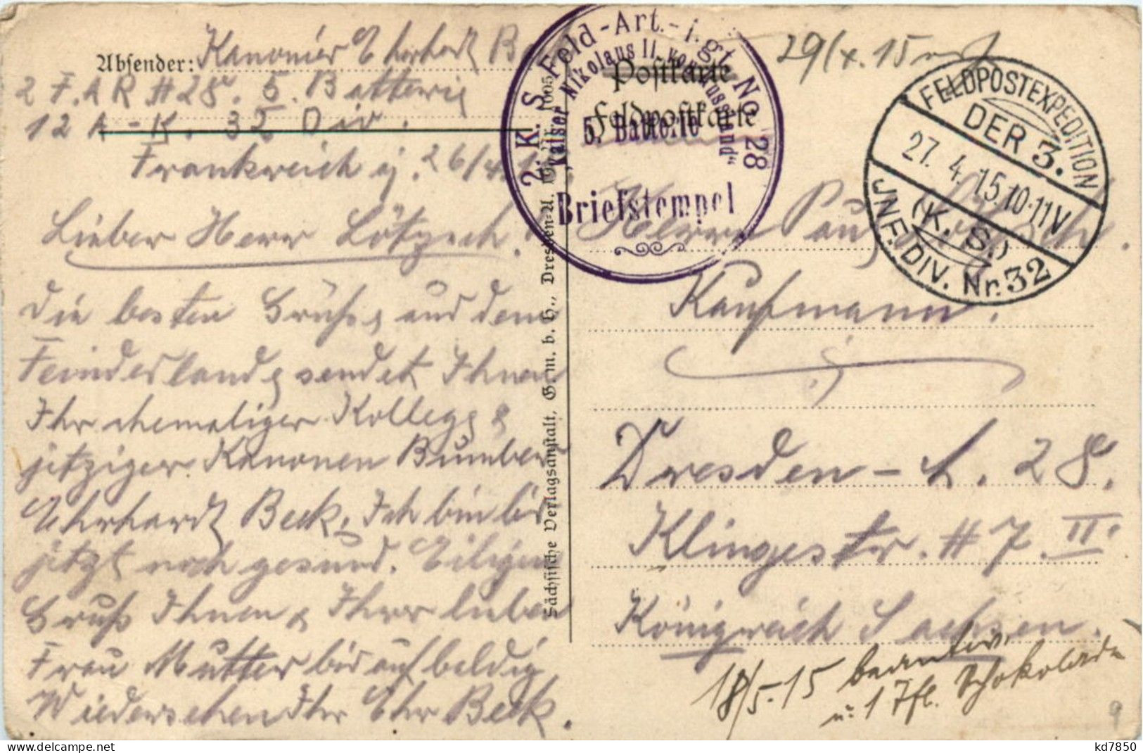 Im Schützengraben - Feldpost - Guerra 1914-18