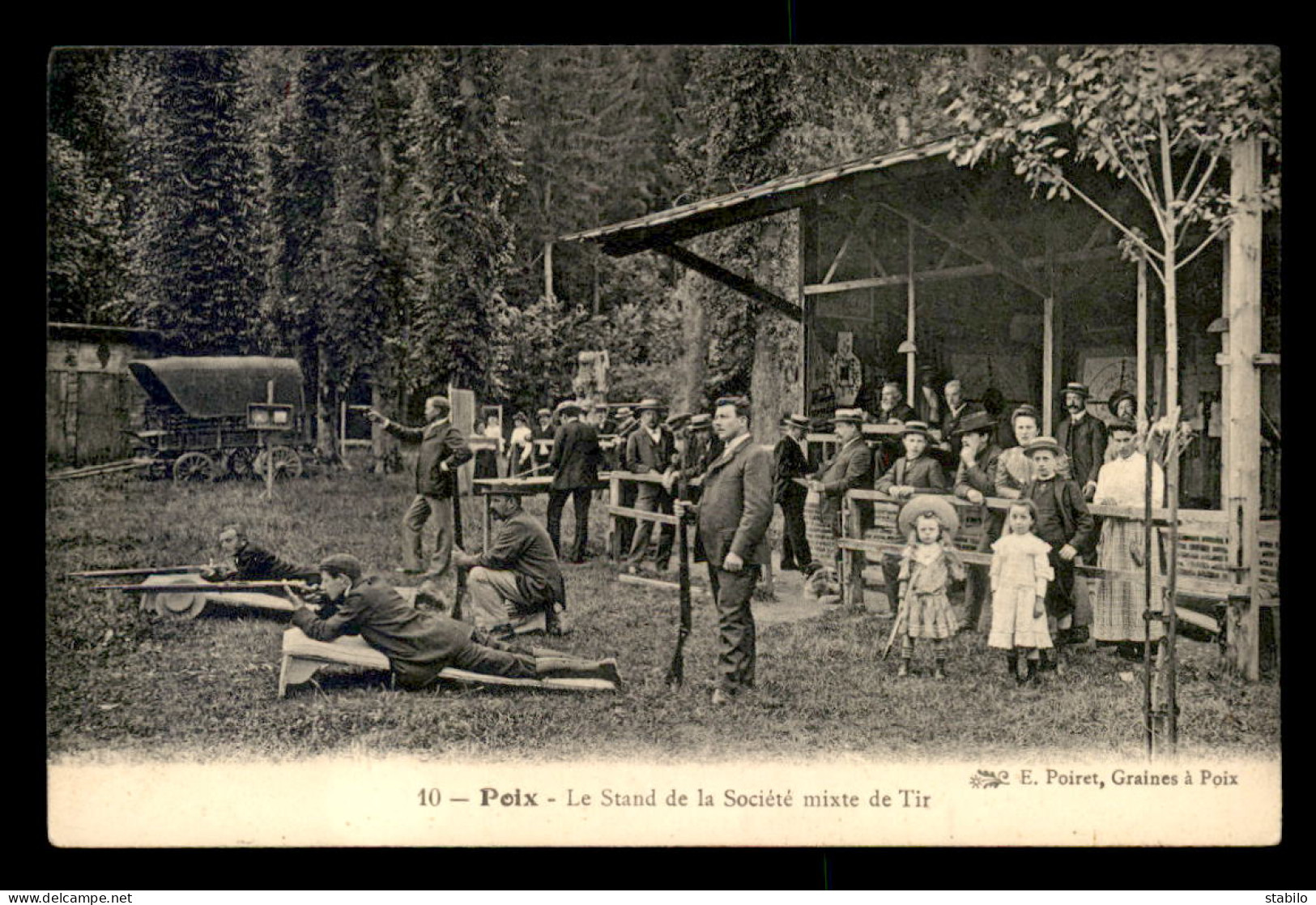 80 - POIX - LE STAND DE LA SOCIETE MIXTE DE TIR - Poix-de-Picardie