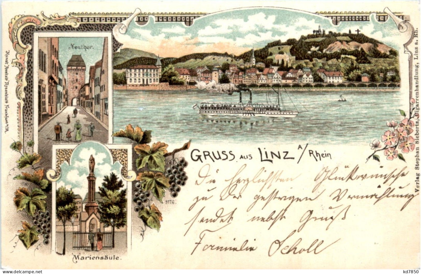 Gruss Aus Linz Am Rhein - Litho - Linz A. Rhein