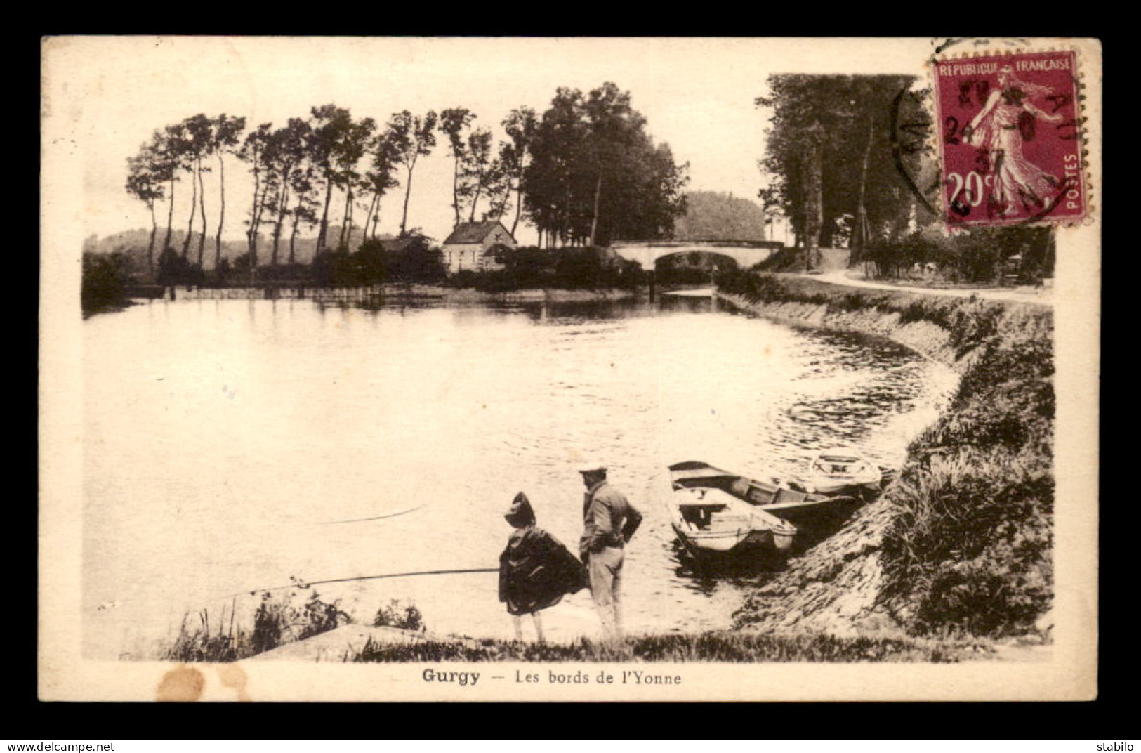 89 - GURGY - PECHE A LA LIGNE DANS L'YONNE - Gurgy