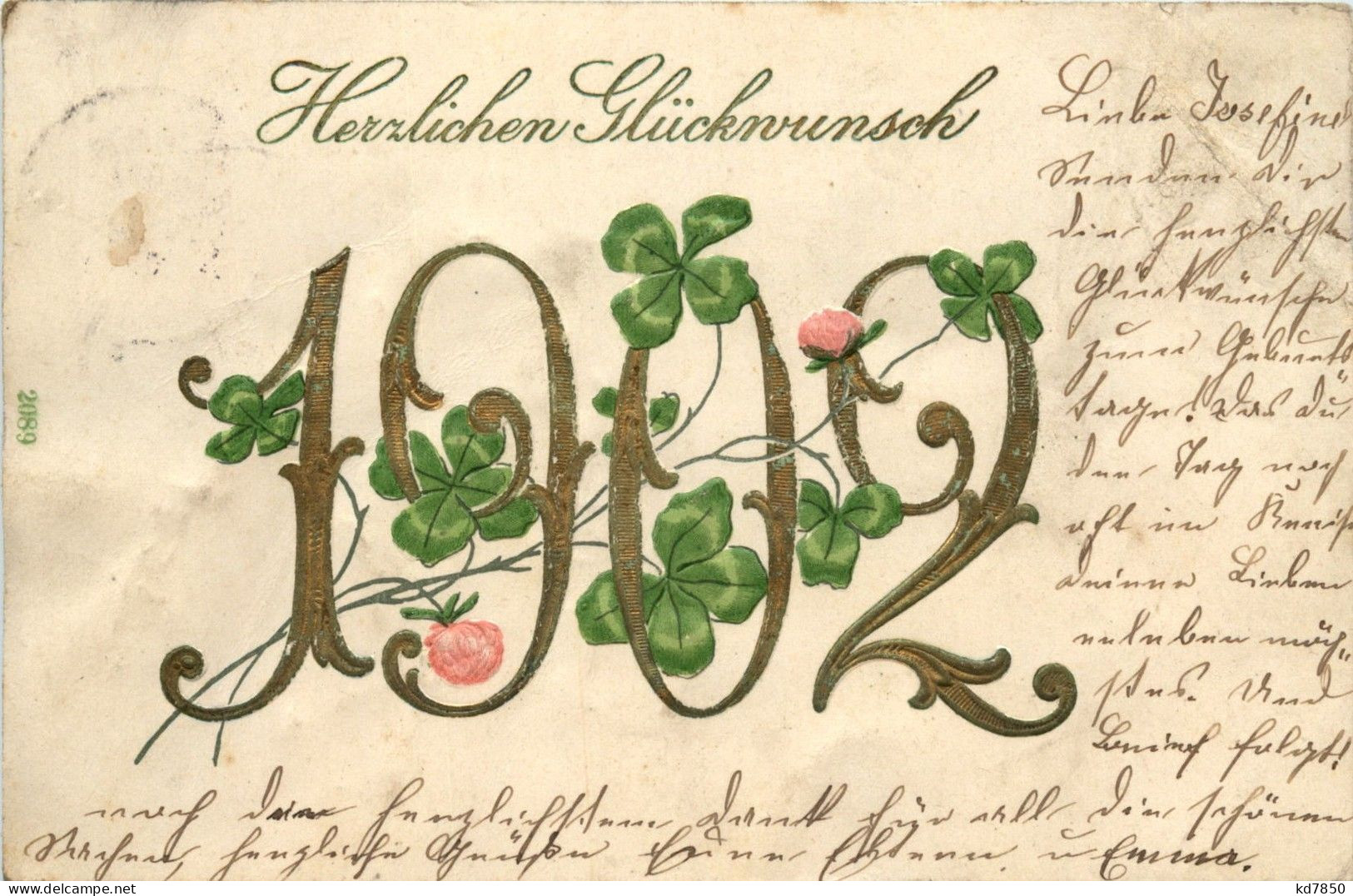 Neujahr - Jahreszahl 1902 - Nouvel An