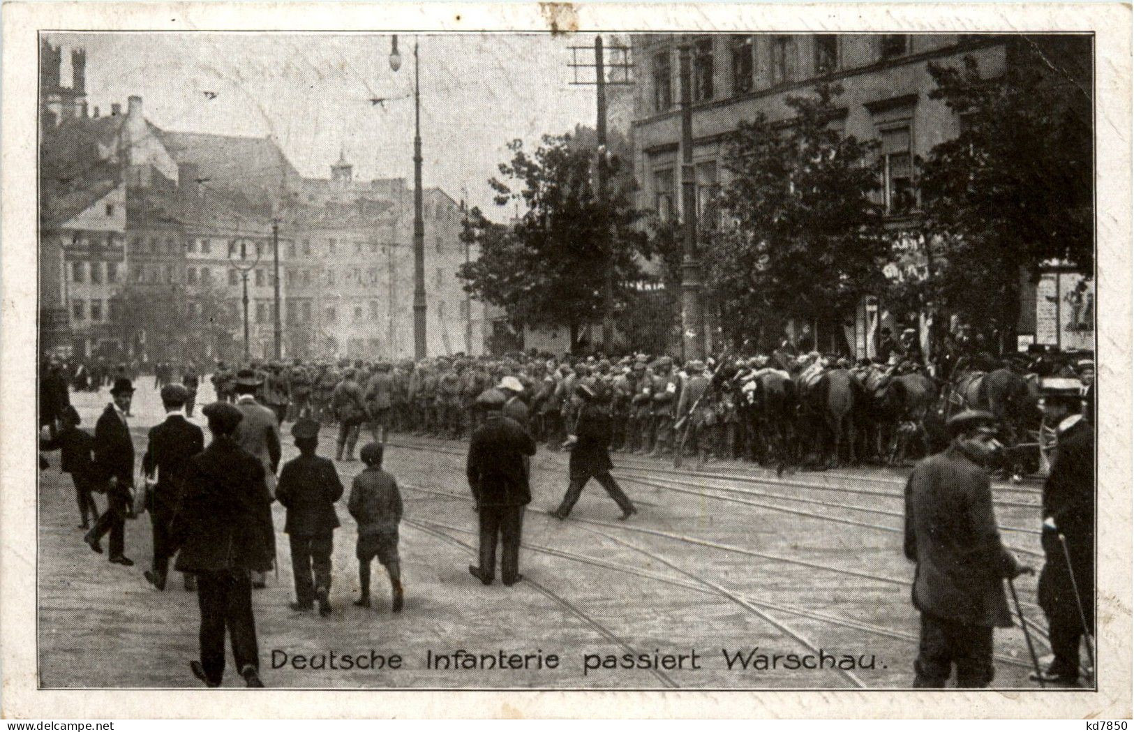 Deutsche Infanterie Pssiert Warschau - Polen