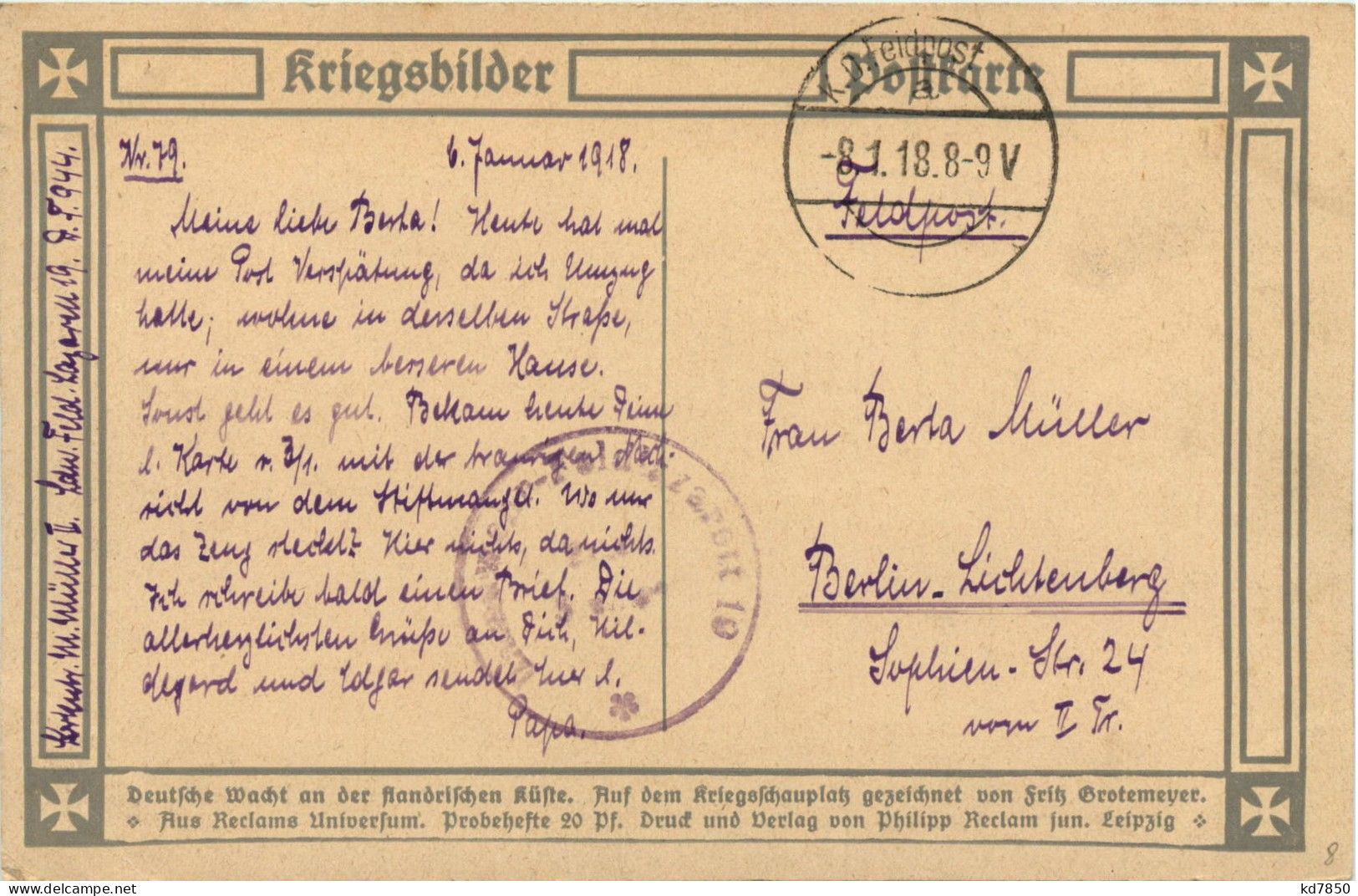 1. Weltkrieg - Feldpost - Weltkrieg 1914-18