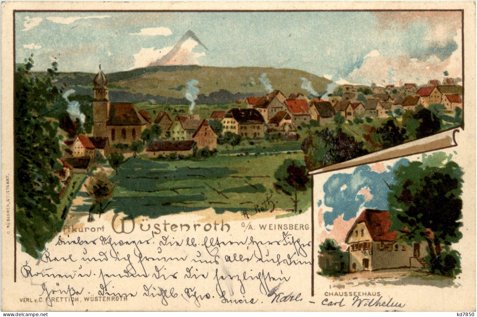 Gruss Aus Wüstenroth - Litho - Other & Unclassified