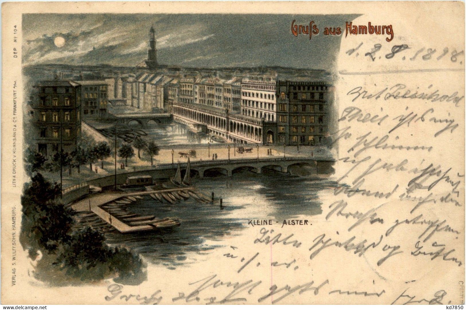 Gruss Aus Hamburg - Litho - Otros & Sin Clasificación