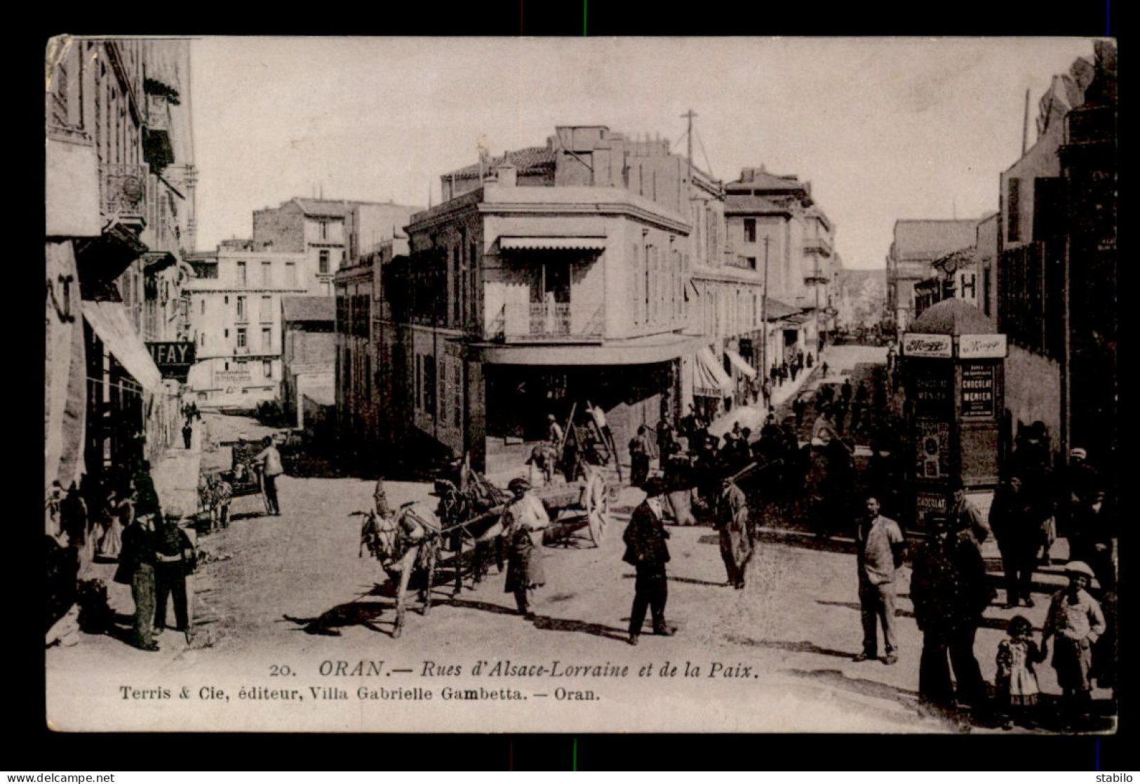 ALGERIE - ORAN - RUES D'ALSACE-LORRAINE ET DE LA PAIX - Oran