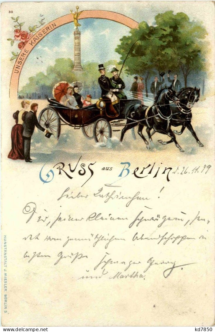 Gruss Aus Berlin - Litho - Kutsche - Sonstige & Ohne Zuordnung