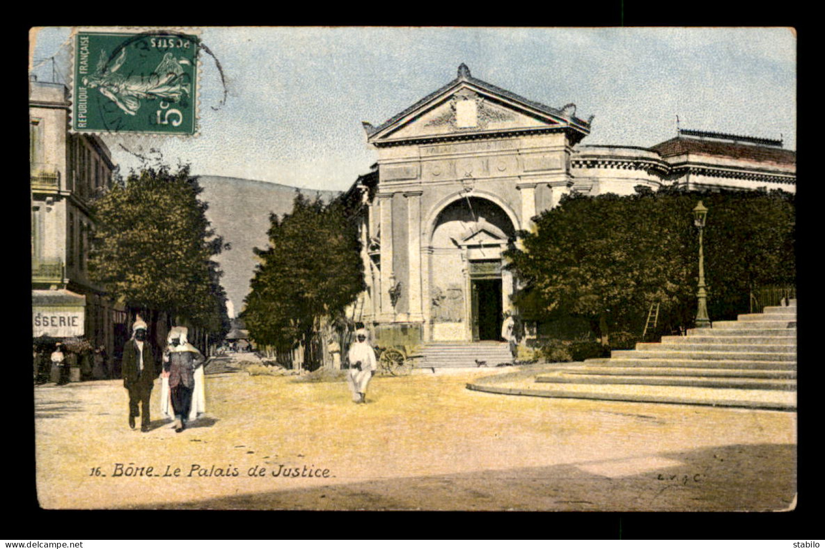 ALGERIE - BONE - LE PALAIS DE JUSTICE - CARTE COLORISEE - AQUA PHOTO - Annaba (Bône)