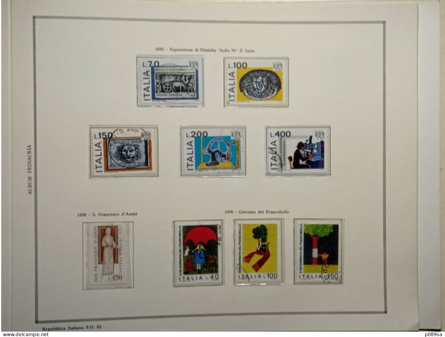Collezione di francobolli usati della Repubblica Italiana