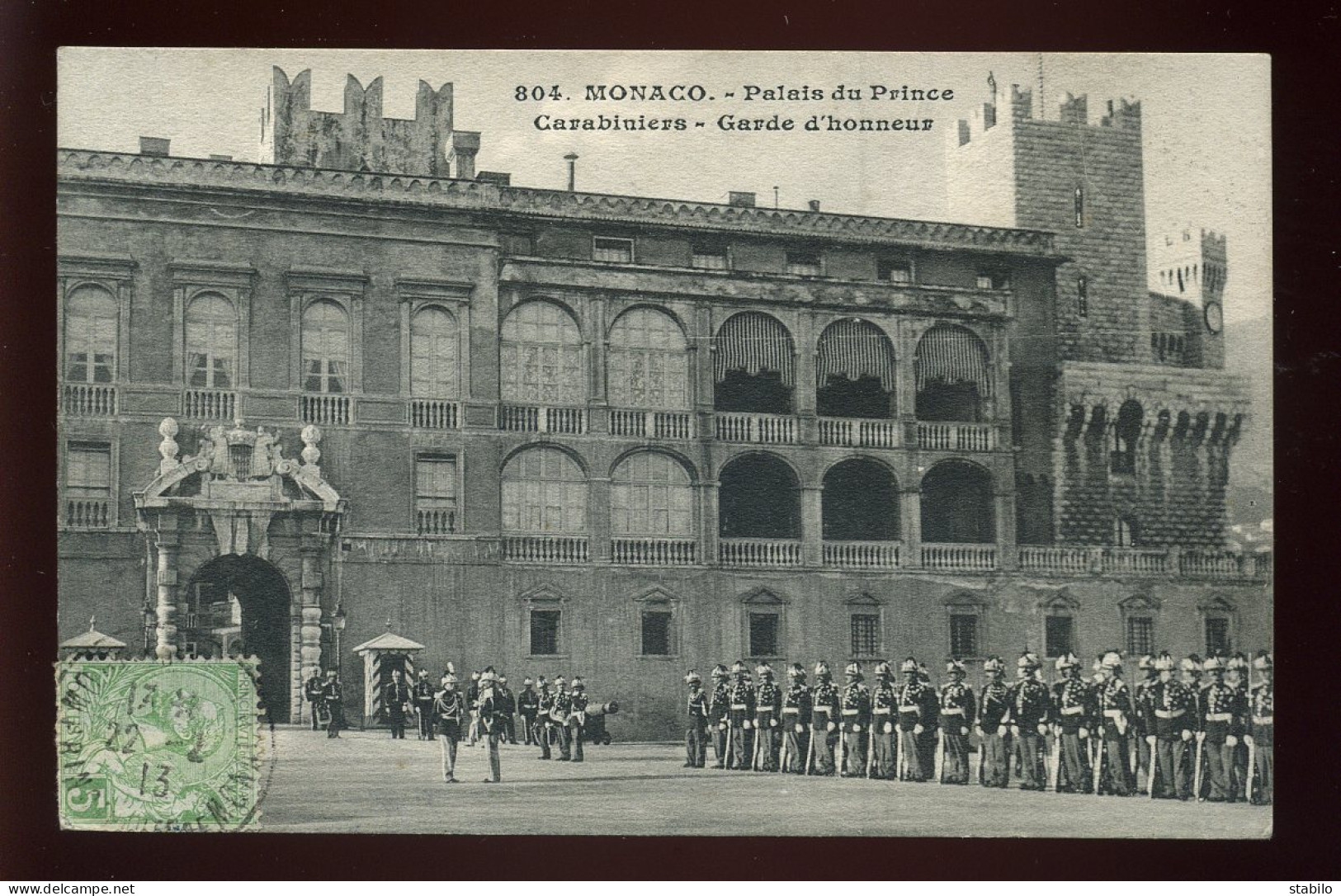 MONACO - PALAIS DU PRINCE, CARABINIERS, GARDE D'HONNEUR - TIMBRE - Palazzo Dei Principi
