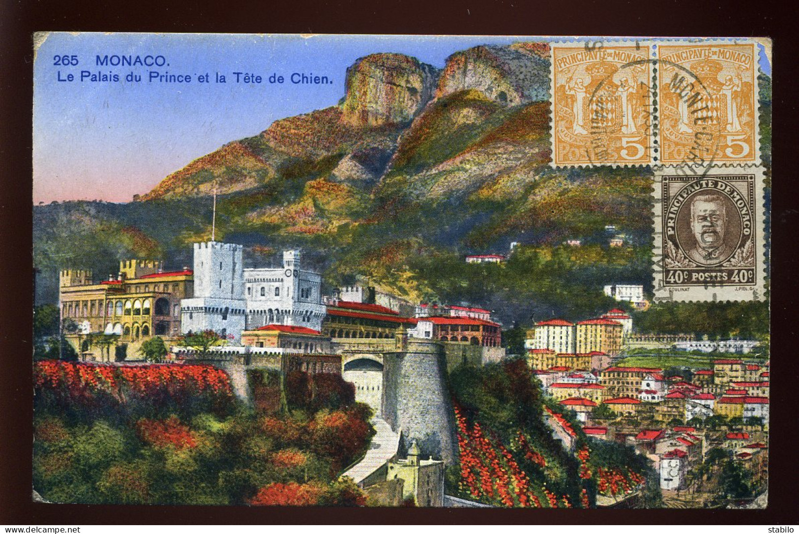 MONACO - LE PALAIS DU PRINCE ET LA TETE DE CHIEN - TIMBRES - Fürstenpalast