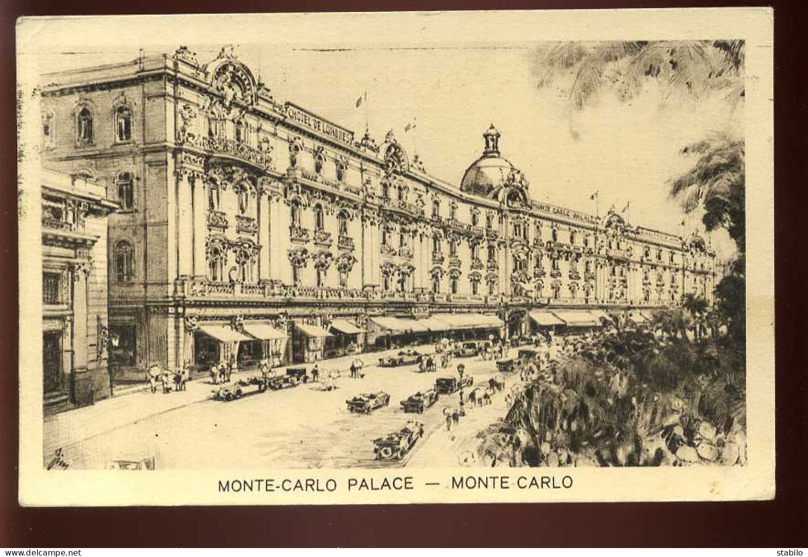 MONACO - CARTE ILLUSTREE - MONTE-CARLO PALACE - OBLITERATION MECANIQUE - Autres & Non Classés