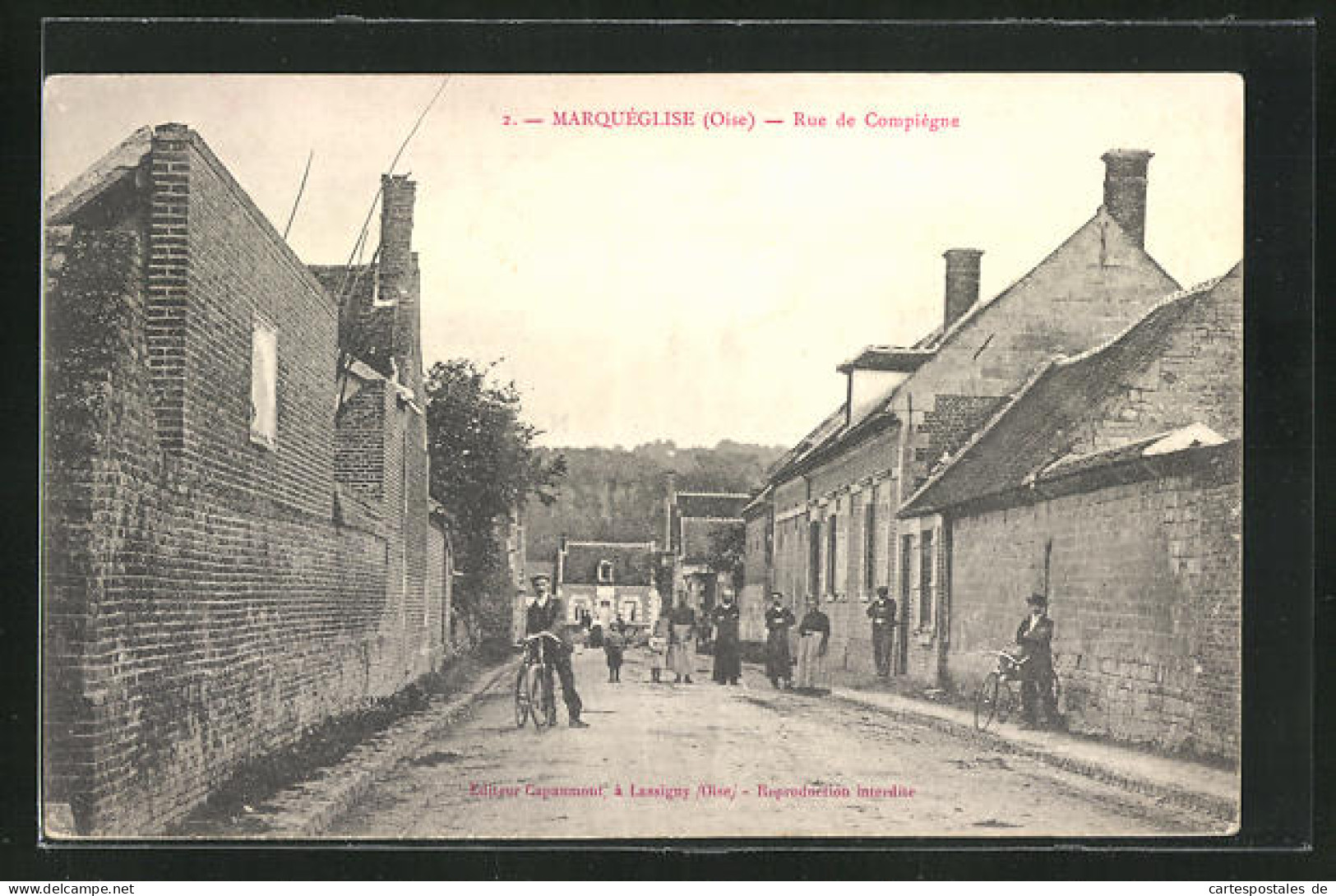 CPA Marquéglise, Rue De Compiégne  - Sonstige & Ohne Zuordnung