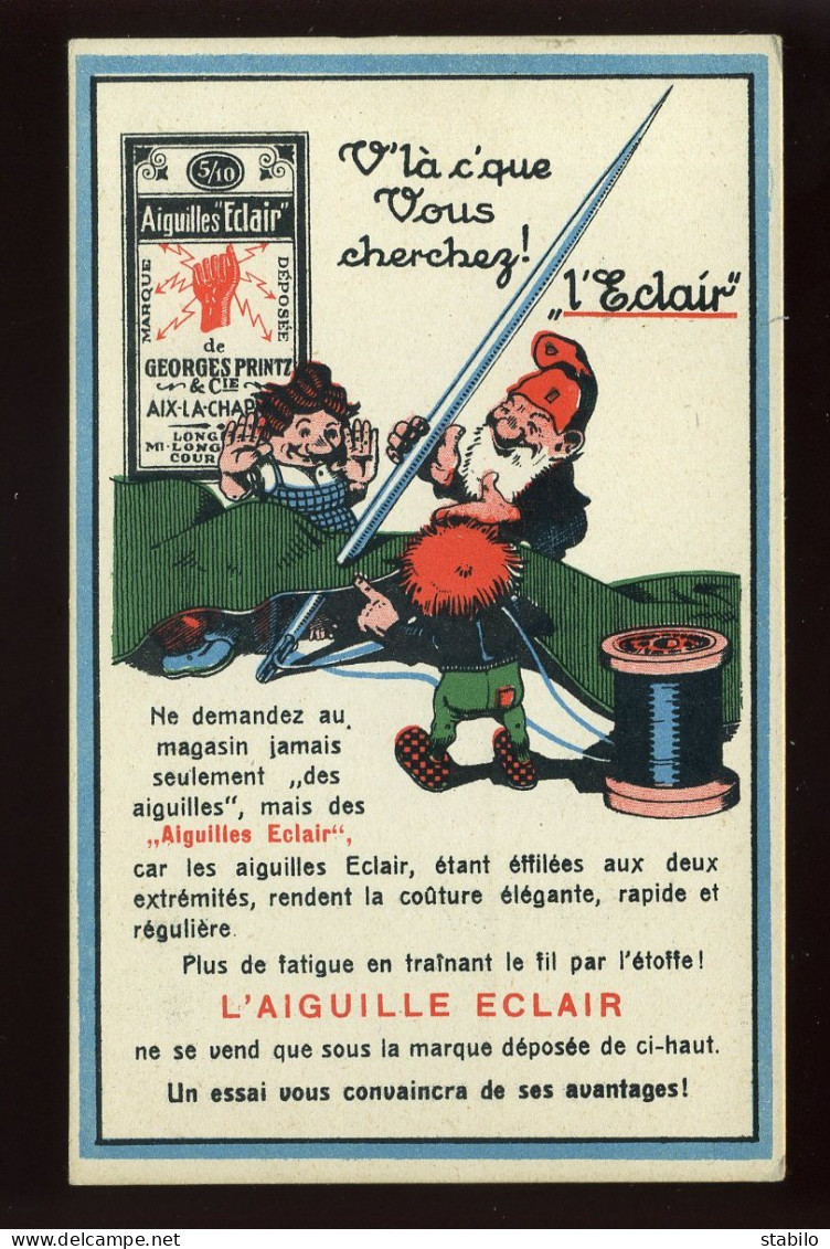PUBLICITE - L'AIGUILLE ECLAIR - LUTIN - GOBLIN - KOBOLD - Werbepostkarten