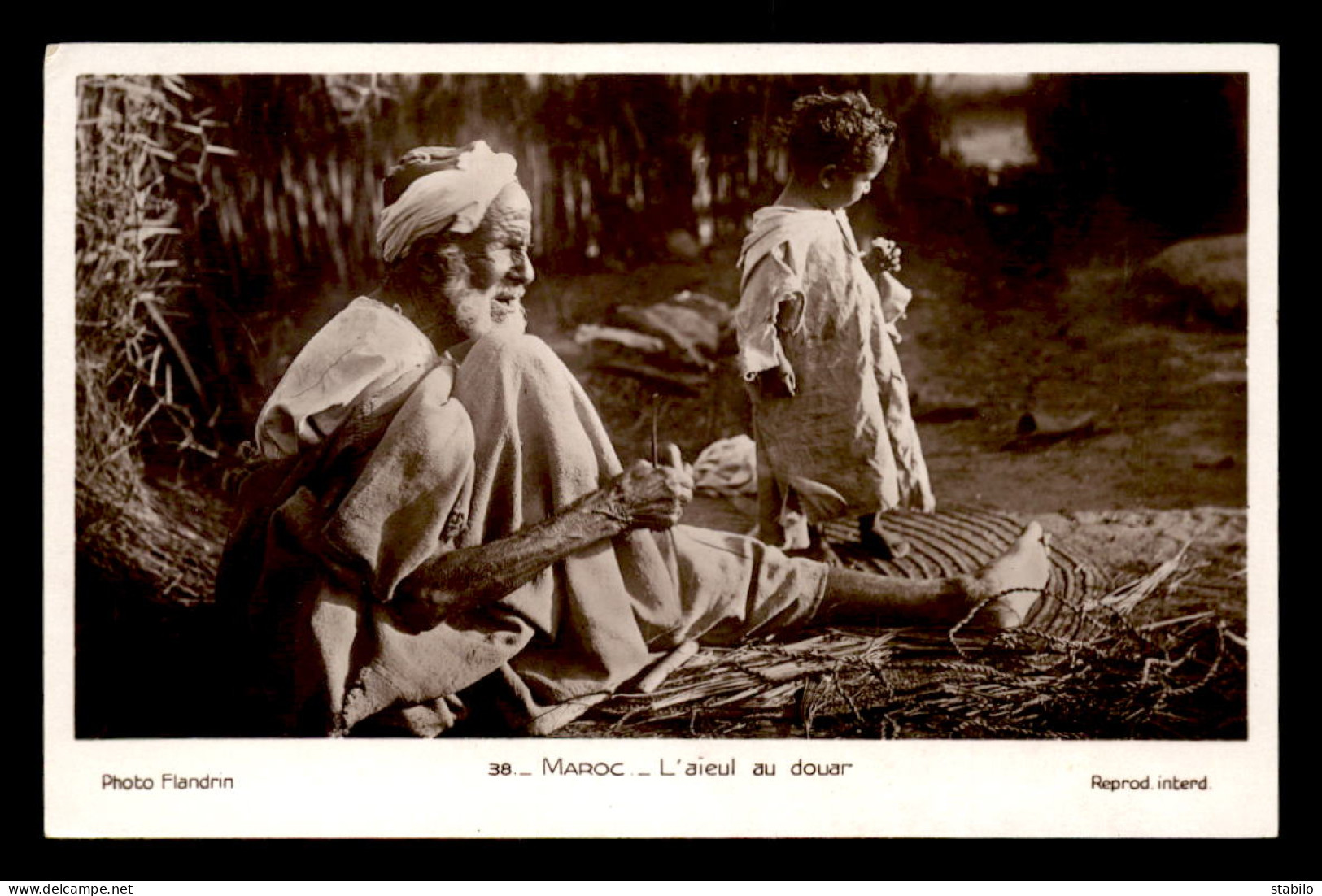 SCENES ET TYPES - MAROC - L'AIEUL AU DOUAR - EDITEUR FLANDRIN - Autres & Non Classés