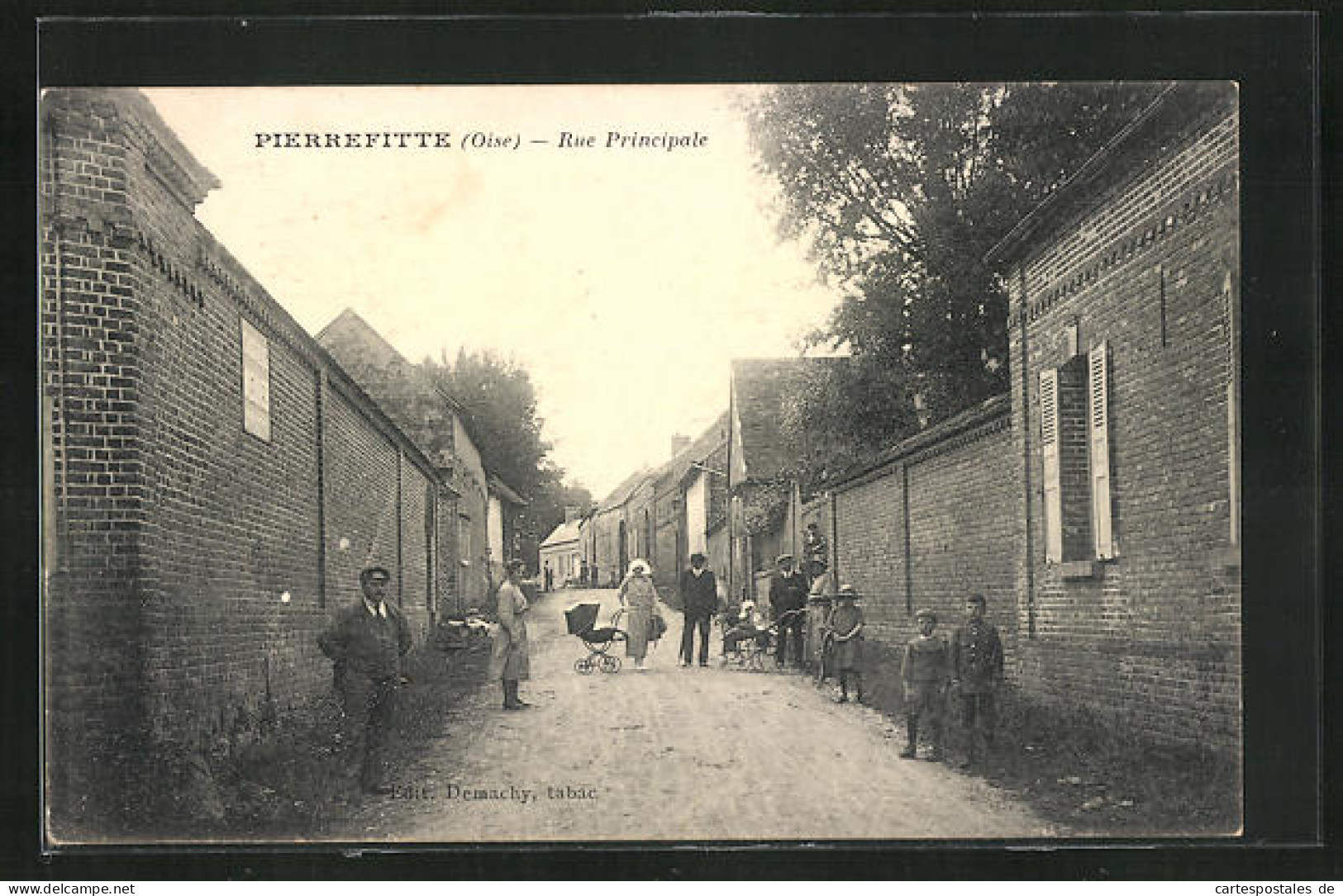 CPA Pierrefitte, Rue Principale, Des Enfantswägen  - Other & Unclassified