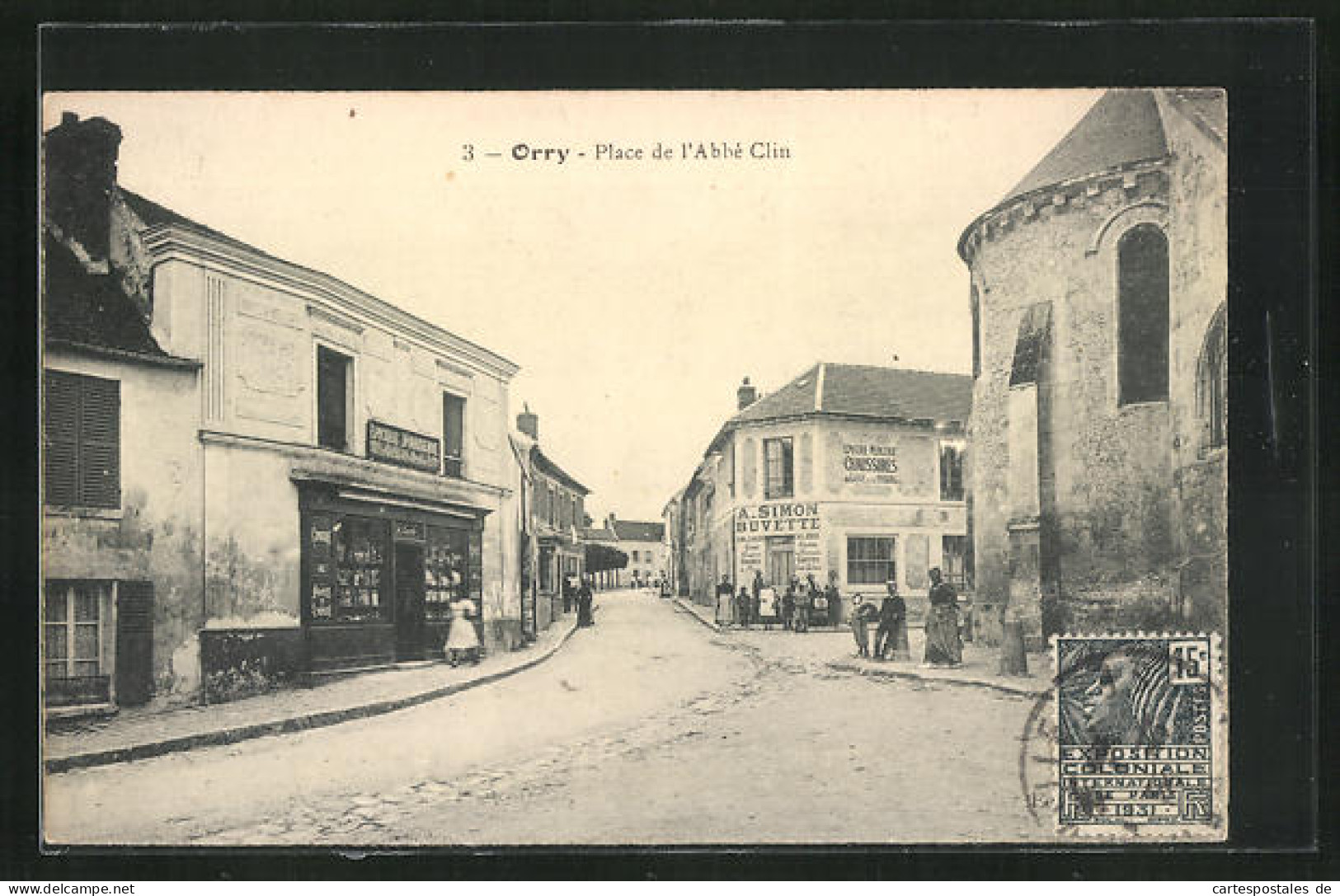 CPA Orry, Place De L`Abbe Clin, Vue De La Rue  - Other & Unclassified