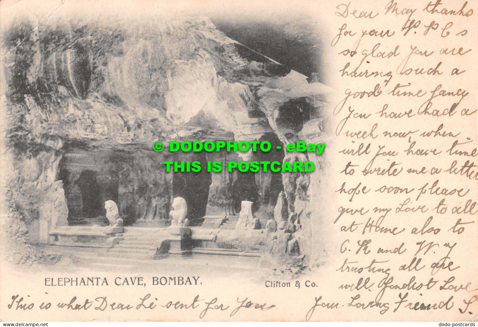 R532547 Bombay. Elephanta Cave. Clifton. 1904 - World